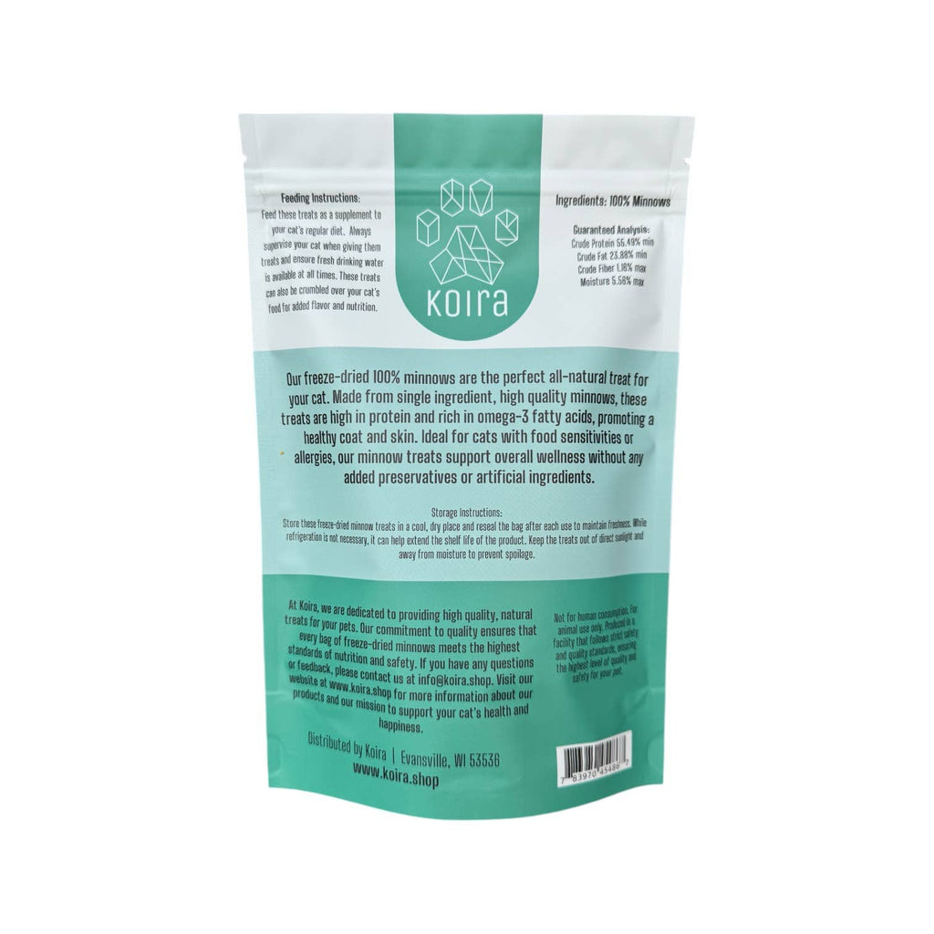 Freeze-Dried Minnows Protein-Packed Cat Treats Premios de Pececillos Liofilizados para Gatos – Ricos en Proteína