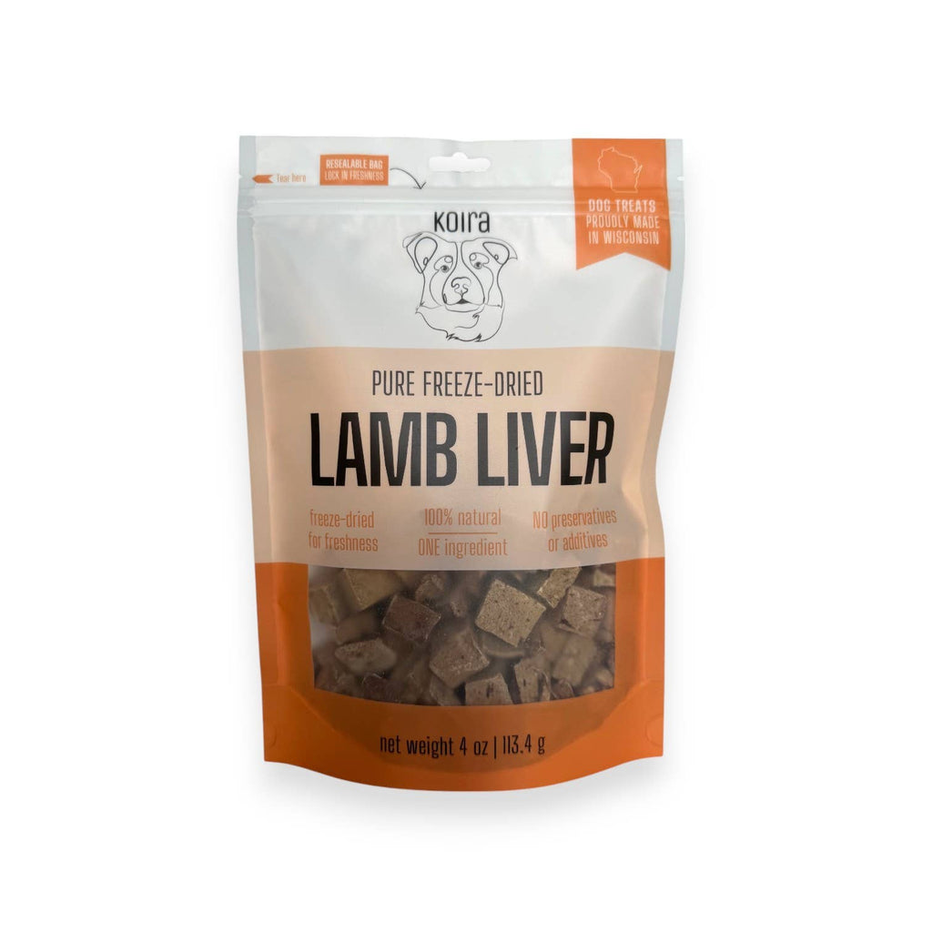 Freeze-Dried Lamb Liver Dog Treats – 4 oz Bag
Premios de Hígado de Cordero Liofilizado para Perros – Bolsa de 4 oz