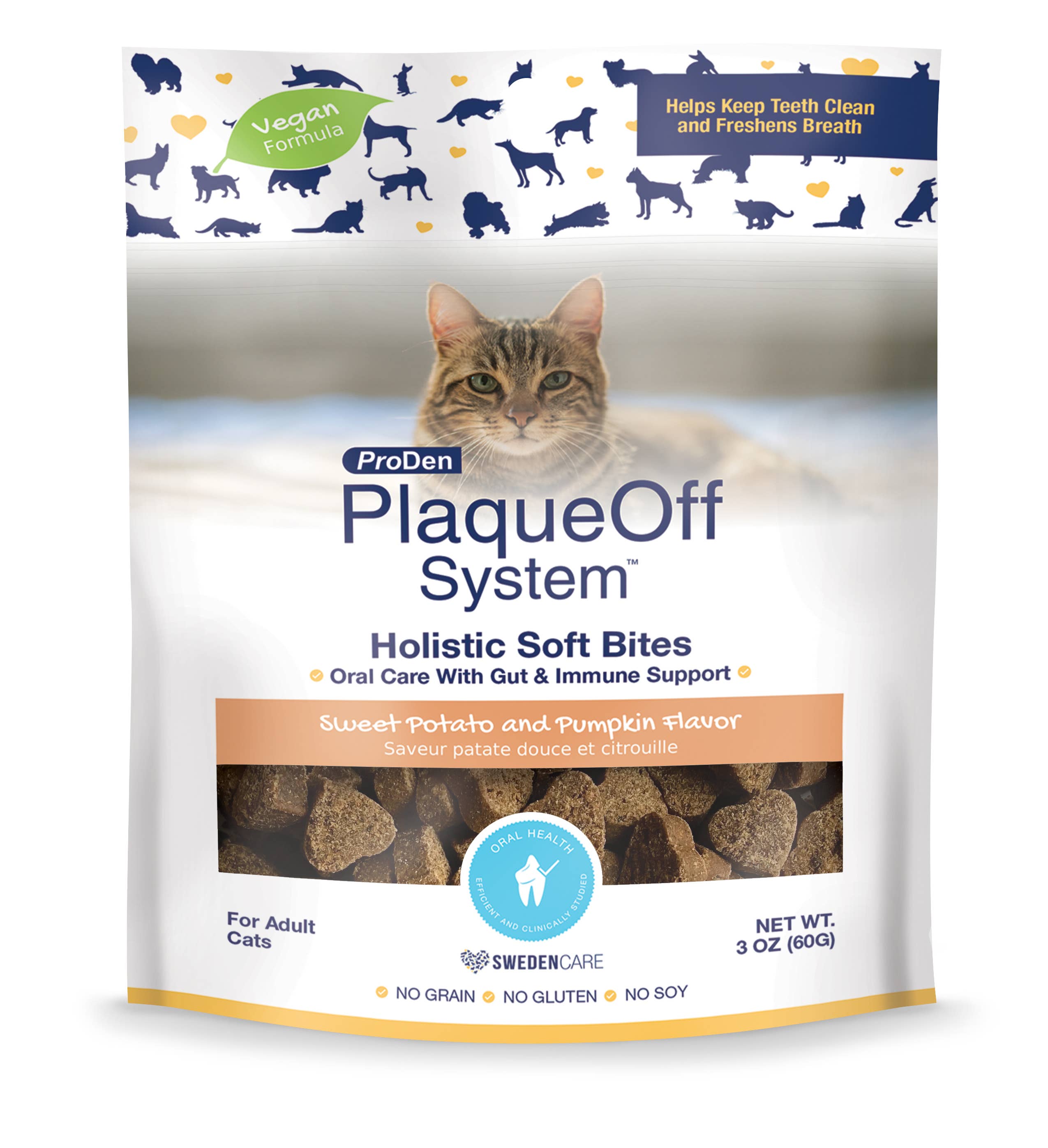 ProDen PlaqueOff® Holistic Soft Bites for Cats – Oral Care Support/ ProDen PlaqueOff® Soft Bites para Gatos – Apoyo para Cuidado Oral