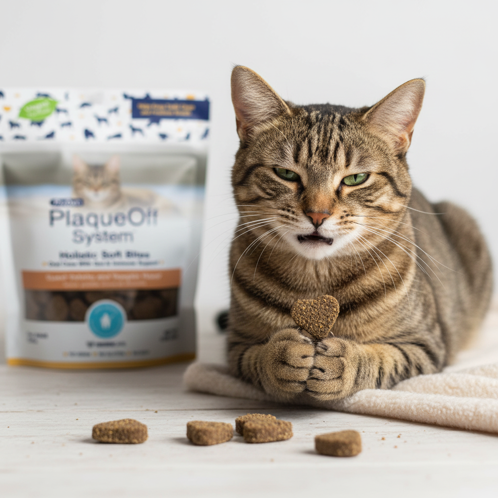 ProDen PlaqueOff® Holistic Soft Bites for Cats – Oral Care Support/ ProDen PlaqueOff® Soft Bites para Gatos – Apoyo para Cuidado Oral