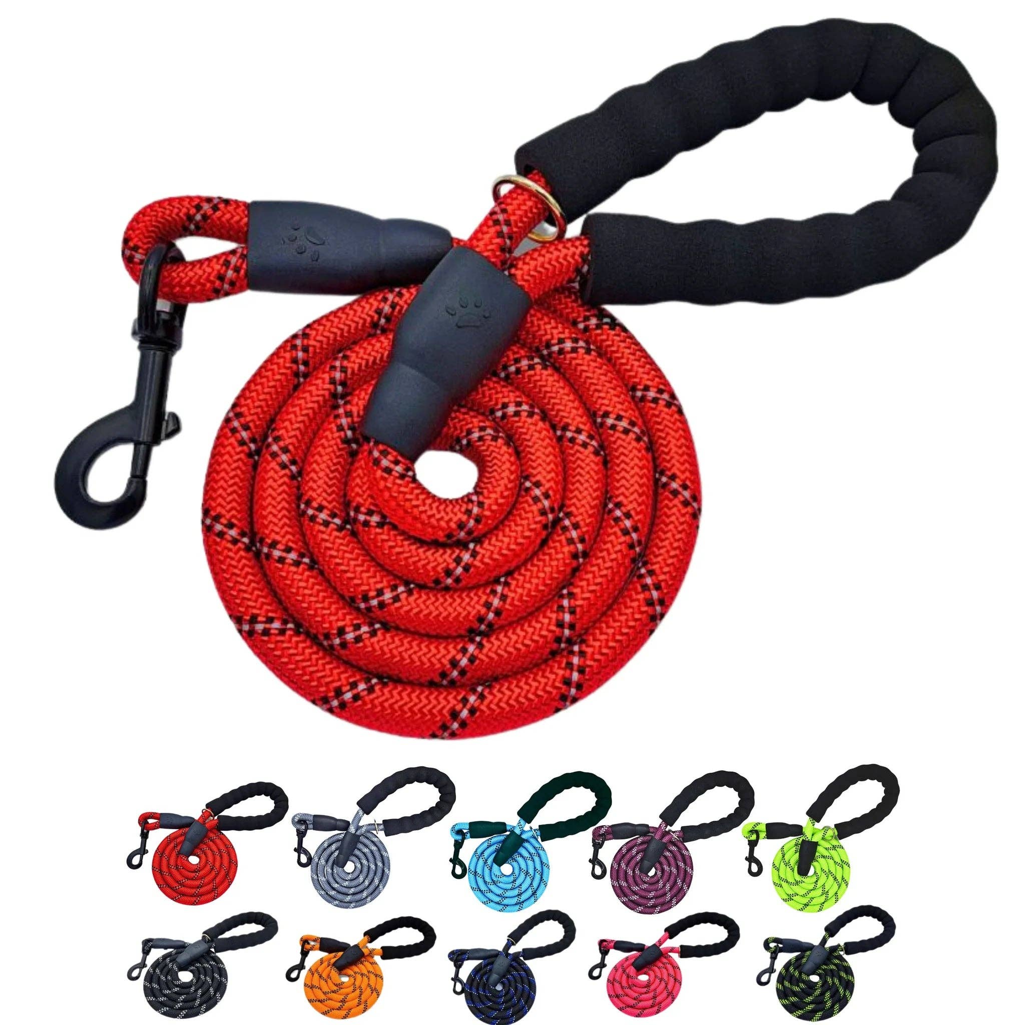 Bohio Yukiyu - Heavy-Duty Reflective Rope Dog Leash – 360° Swivel & Extra Strong /Bohio Yukiyu - Correa de Cuerda Reflectiva Heavy-Duty para Perros – Giro 360° y Extra Resistente