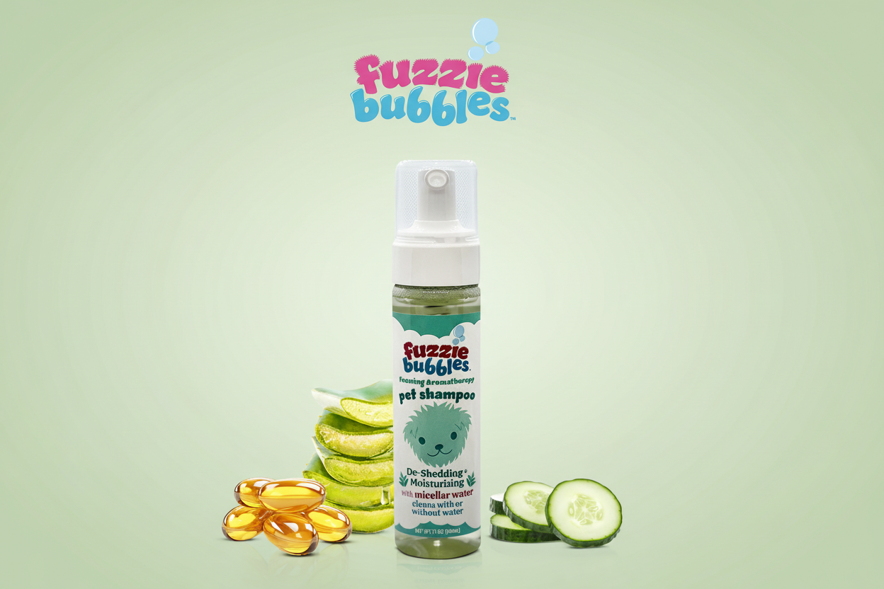 Fuzzie Bubbles DeShedding & Moisturizing Foaming Pet Shampoo (Micellar + Cucumber)