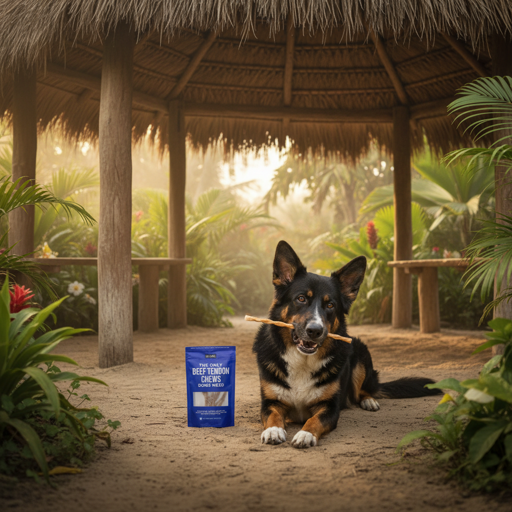 Beef Tendon Chews – Natural Long-Lasting Dog Treat (5 Count)/ Tendones de Res – Premio Natural de Larga Duración (5 Unidades)