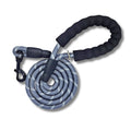 Heavy-Duty Rope Dog Leash – Padded Handle, 360° Swivel, Anti-Tangle / Correa Resistente de Cuerda para Perros con Asa Acolchada | Gancho Metálico 360°, Anti-Enredos
