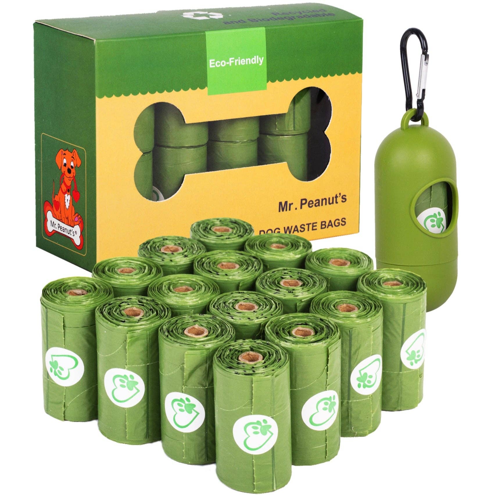 XL Biodegradable Dog Poop Bag with Dispenser/ Leak-Proof, Lavander Scented, Plant-Based (160 Bags, 13"X11")   Bolsa Biodegradables XL para Desechos de Mascotas con Dispensador/ A Pruebas de Derrames, Aroma Lavanda, Base Vegetal (160 bolsas)