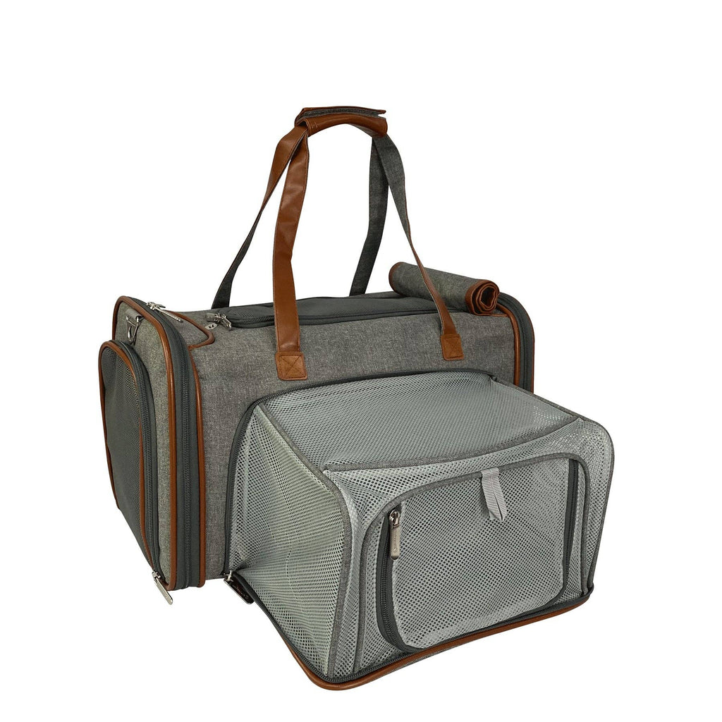 Comfort - Airline-Approved Expandable Pet Carrier – Secure, Comfortable & Travel-Ready / Confort - Transportín Expandible para Mascotas Aprobado por Aerolíneas – Seguro, Cómodo y Listo para Viajar