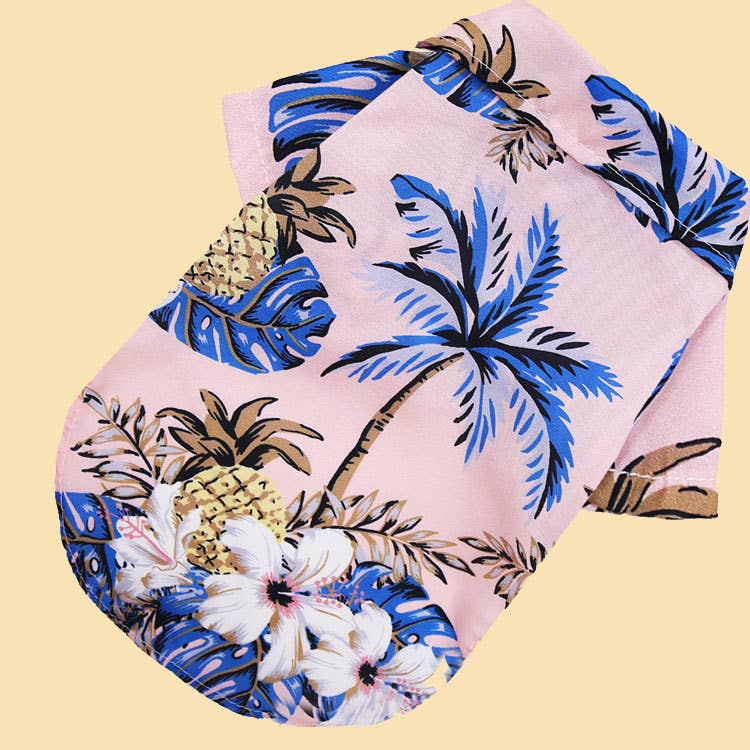 Tropical Pet Shirt – Pink Summer Style for Small Dogs & Cats 🌸🐾