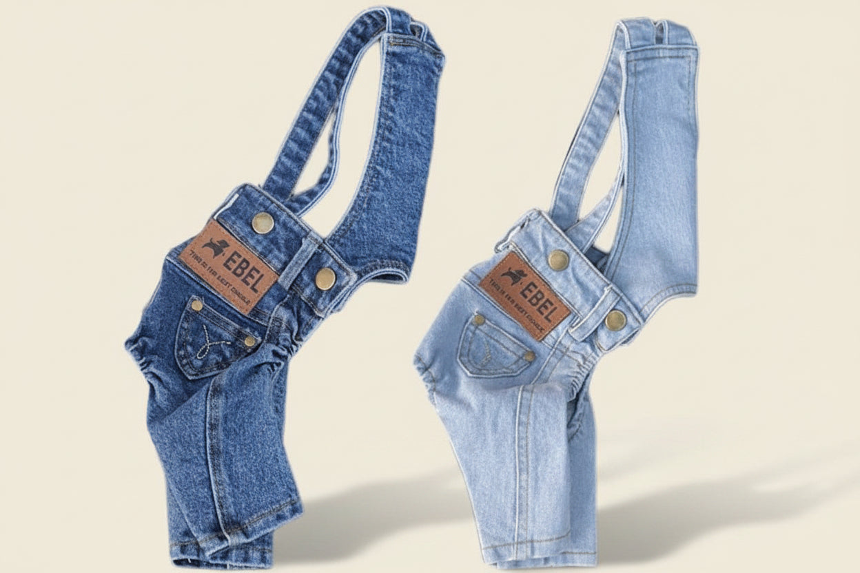 Denim Pet Jumpsuit – Cute, Stylish & Comfortable Outfit 🐾 | For Small Dogs & Cats