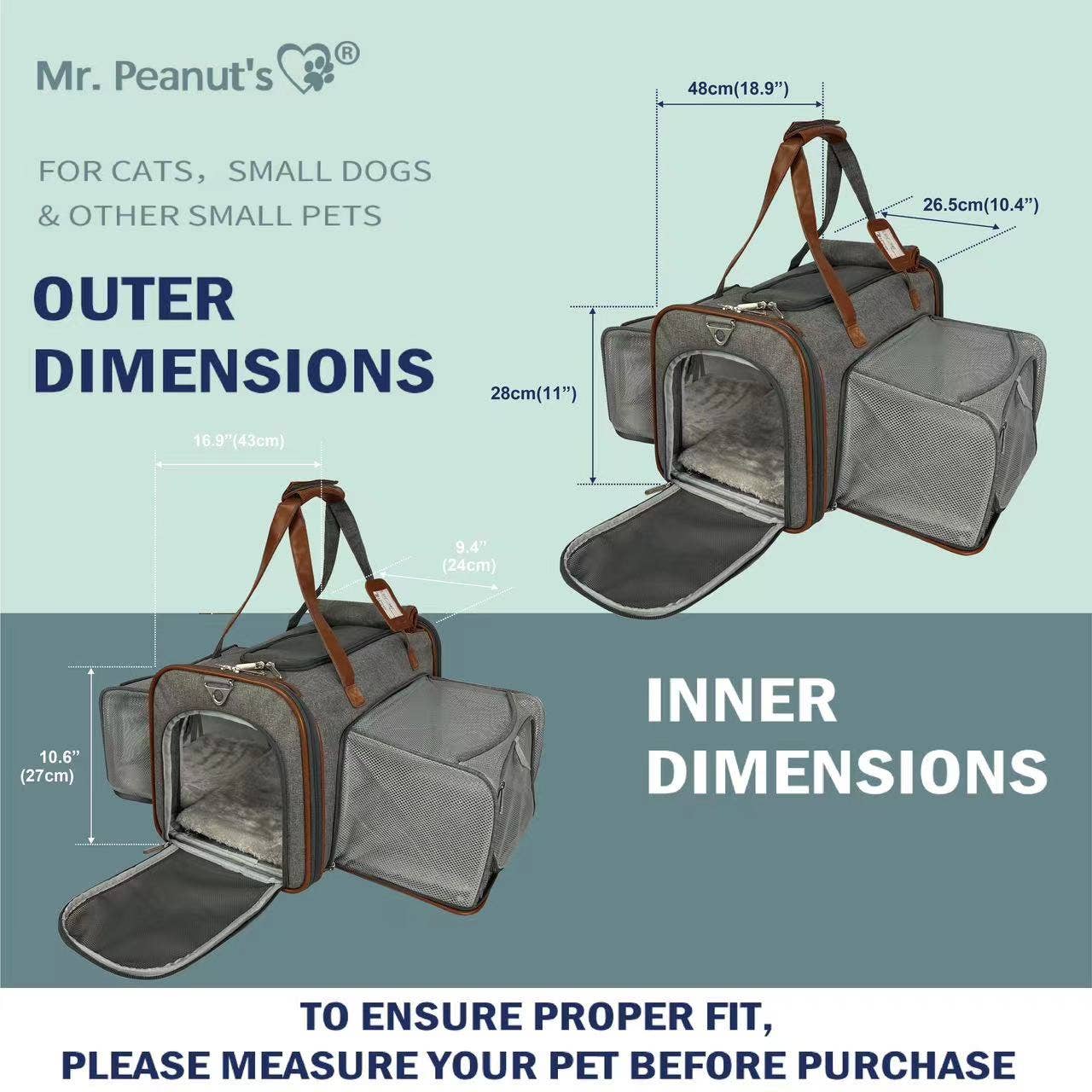 Comfort - Airline-Approved Expandable Pet Carrier – Secure, Comfortable & Travel-Ready / Confort - Transportín Expandible para Mascotas Aprobado por Aerolíneas – Seguro, Cómodo y Listo para Viajar