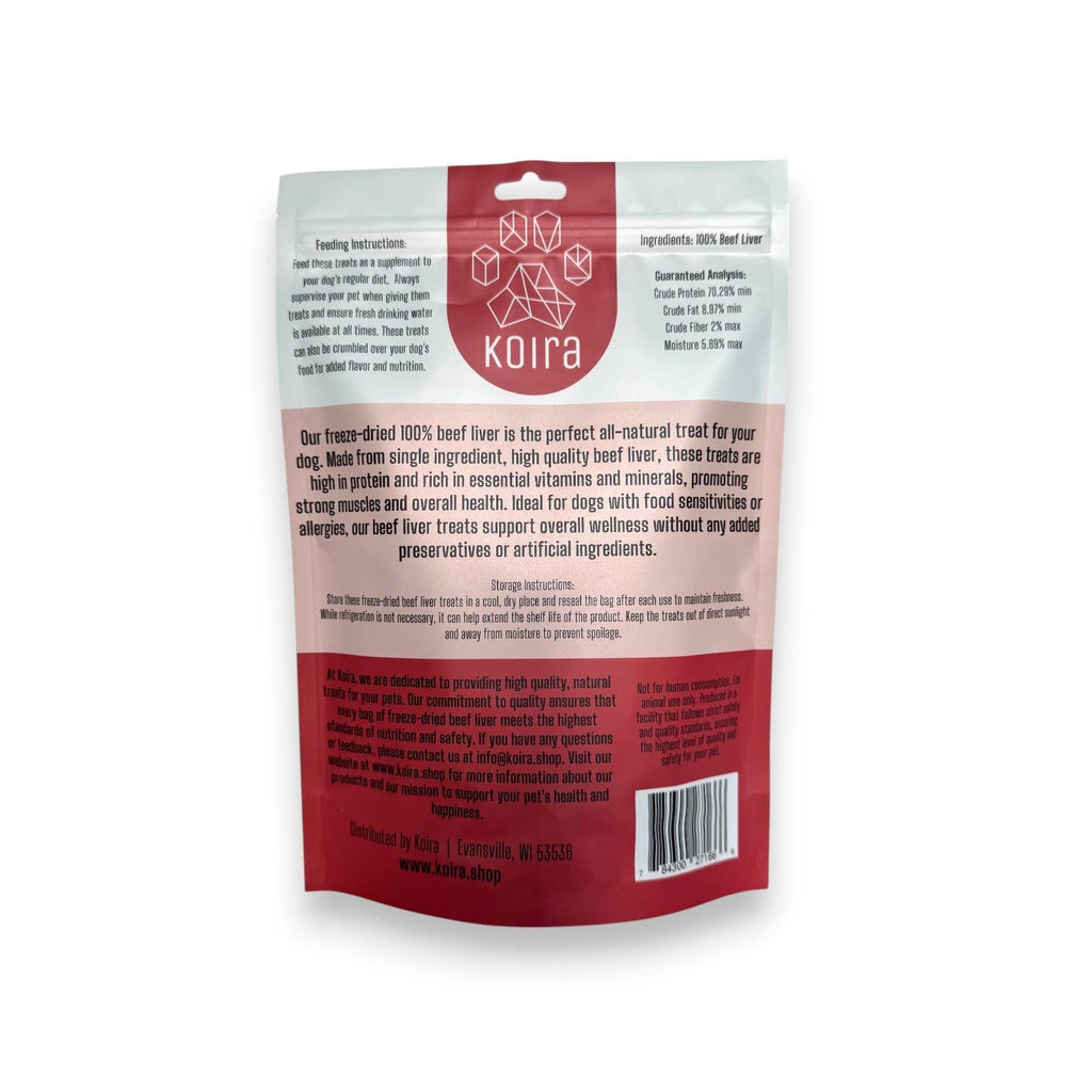 Freeze-Dried Beef Liver Dog Treats – Sample Bag (1 oz)
Premios de Hígado de Res Liofilizado para Perros – Bolsa Muestra (1 oz)