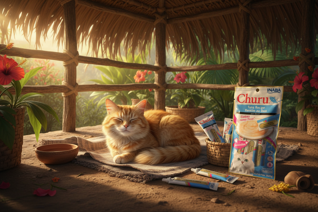 Churu INABA - Creamy Tuna Cat Treat – Irresistible, Smooth & Delicious / Premio Cremoso de Atún para Gatos – Suave, Irresistible y Delicioso