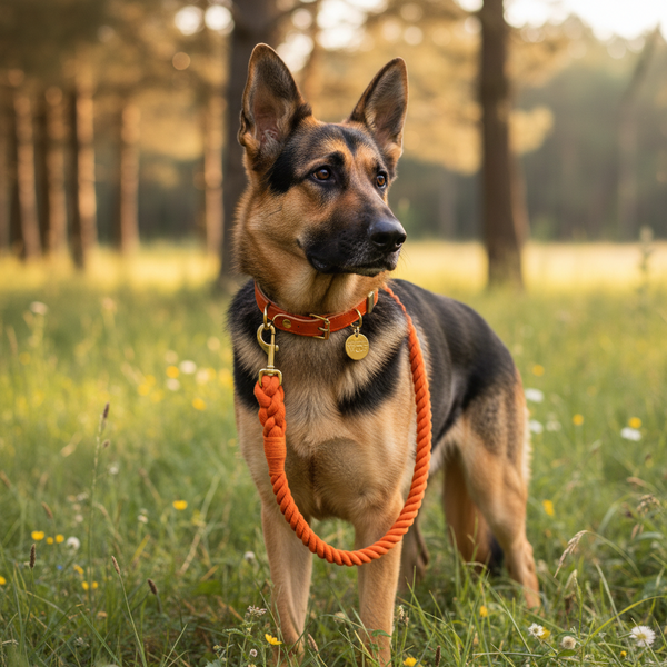 🐾 BOHIO YUKIYU™ Mandarin Radiance Set
Leather Collar + Rope Leash Bundle - Crafted by our artisan partner