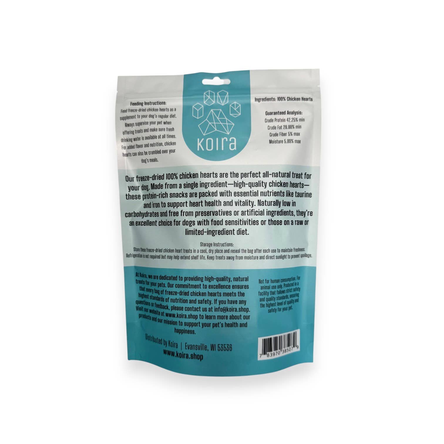 Freeze-Dried Chicken Hearts Dog Treats – Sample Bag (1 oz)
Premios de Corazones de Pollo Liofilizados para Perros – Bolsa Muestra (1 oz)