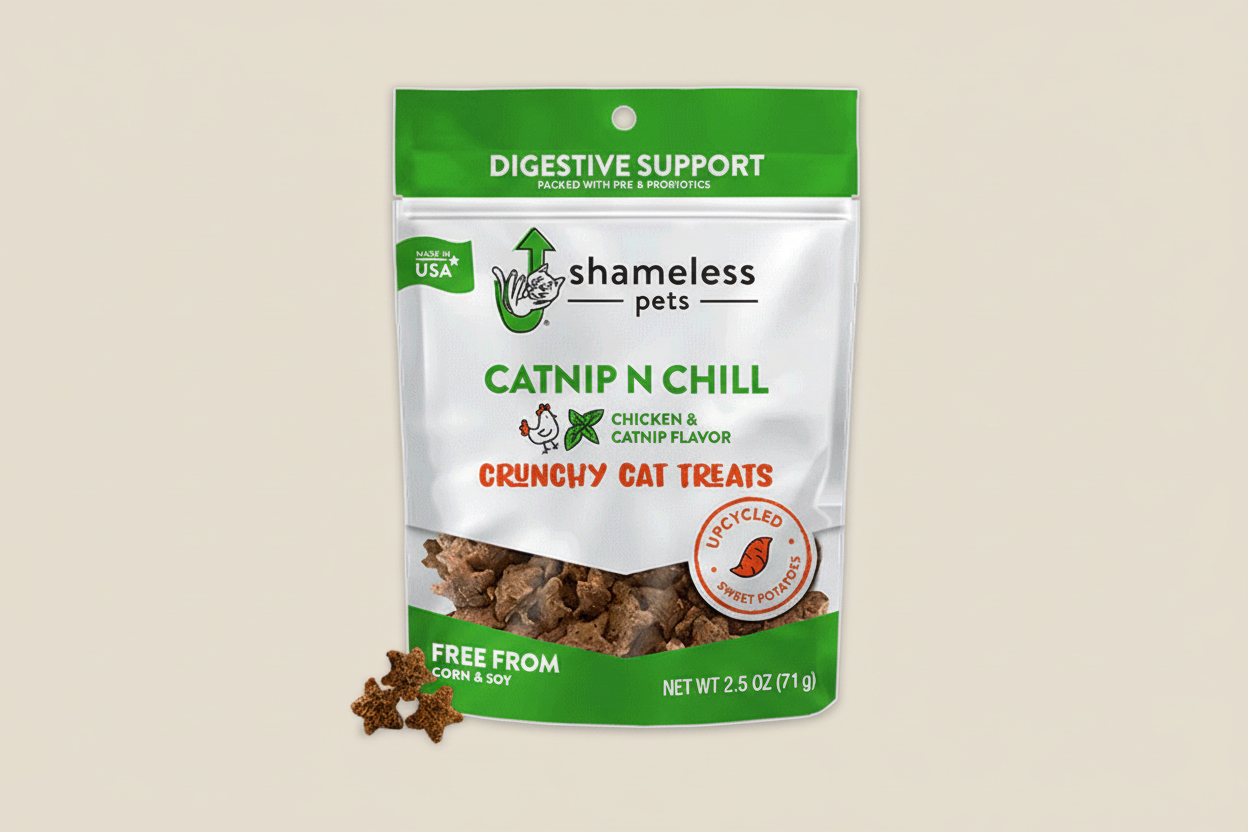 Crunchy Cat Treats – Catnip & Chicken Digestive Support with Probiotics | Bohío Yukiyu