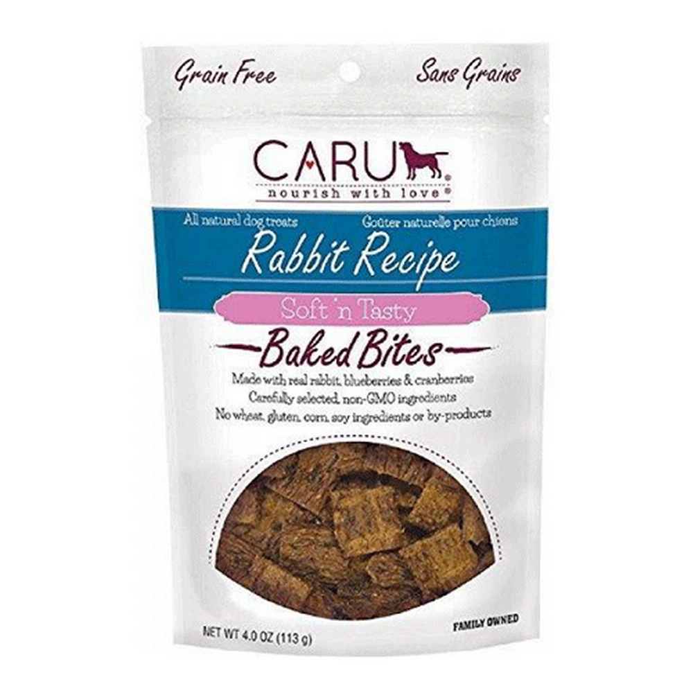 CARU Baked Bites Rabbit Treats – Grain Free Dog Snacks (3.75 oz)
