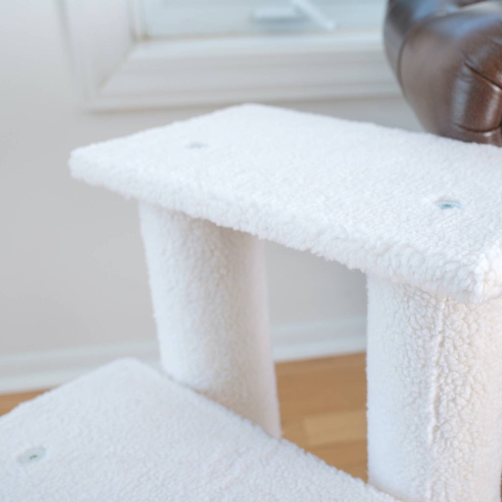 Multi-Level Cat Steps & Lounge Tower – Soft, Stable & Cozy / Torre de Escalones y Descanso para Gatos – Suave, Estable y Acogedora