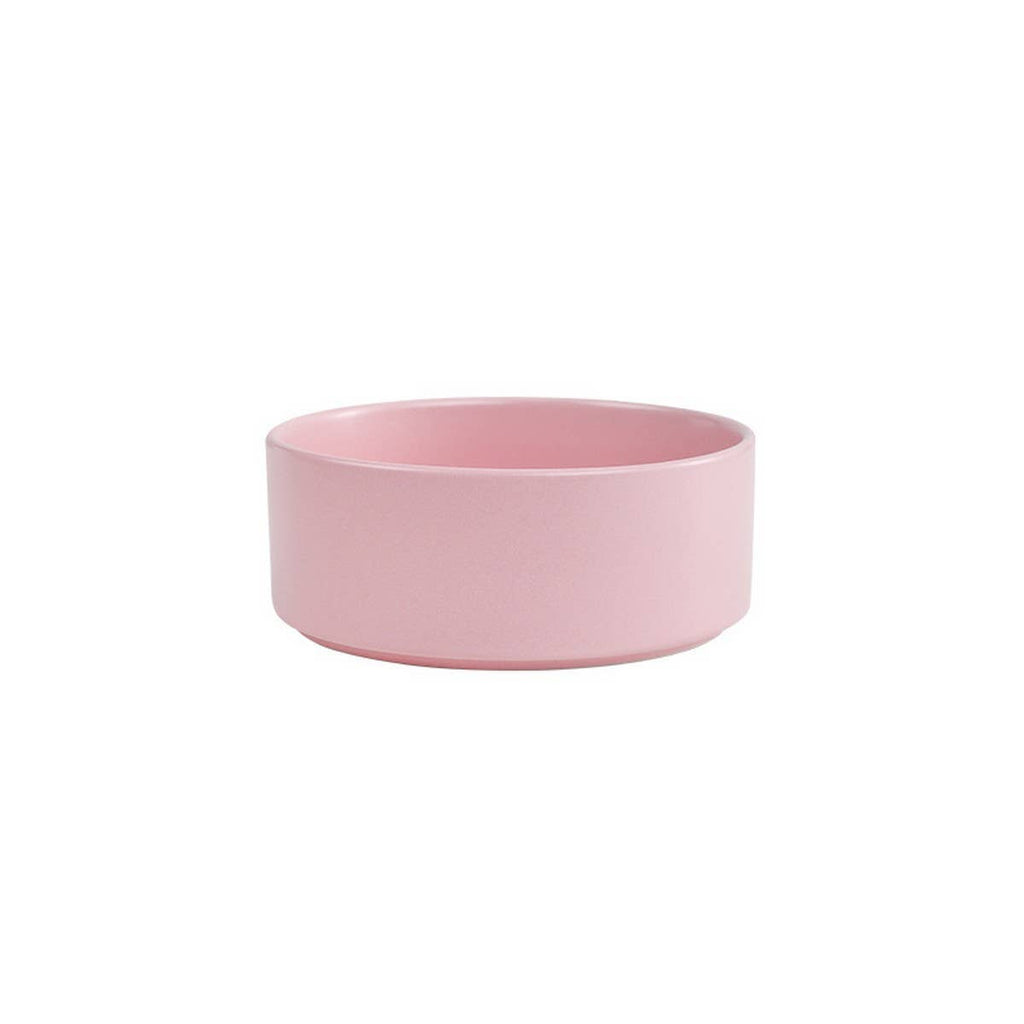 Elevated Ceramic Pet Bowl with Wooden Stand – Modern & Natural Feeding Set | Plato Elevado de Cerámica con Base de Madera – Set Moderno y Natural para Mascotas