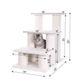 Multi-Level Cat Steps & Lounge Tower – Soft, Stable & Cozy / Torre de Escalones y Descanso para Gatos – Suave, Estable y Acogedora