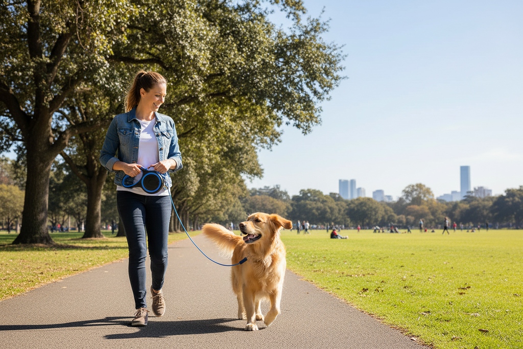 Heavy Duty Retractable Dog Leash – Strong, Tangle-Free Control for Large Dogs | Correa Retráctil Resistente para Perros – Control Fuerte y Sin Enredos para Perros Grandes