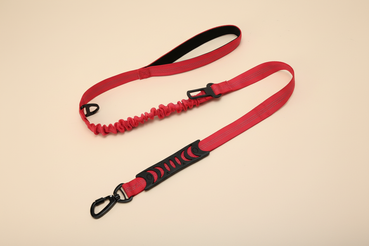 No-Pull Reflective Bungee Dog Leash | Shock-Absorbing Comfort & Control | Correa Antitirones Reflectiva con Bungee | Comodidad y Control con Absorción de Impacto