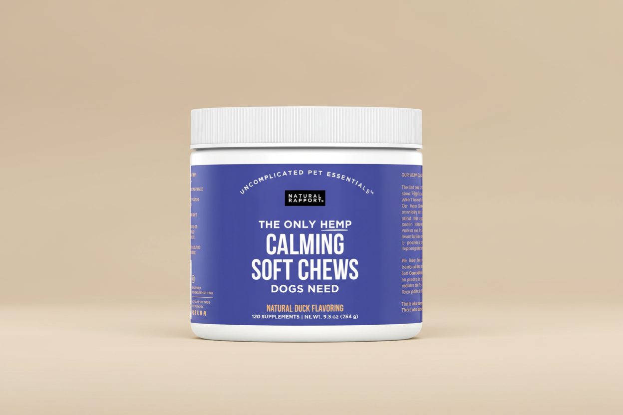 Hemp Calming Soft Chews for Dogs – Daily Relaxation Support (120 Ct)/ Soft Chews Calmantes con Hemp para Perros – Apoyo Diario (120 Unidades)