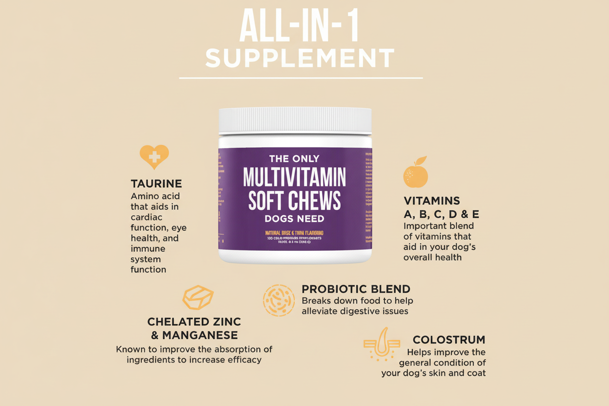 Daily Wellness Multivitamin Soft Chews – 120 Ct/ Soft Chews Multivitamínicos para Bienestar Diario – 120 Unidades