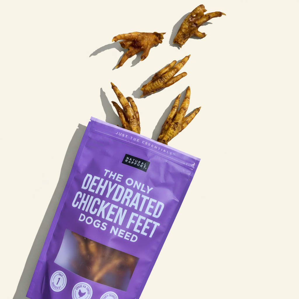 Dehydrated Chicken Feet – Natural Crunchy Dog Treat/ Patitas de Pollo Deshidratadas – Premio Natural Crujiente